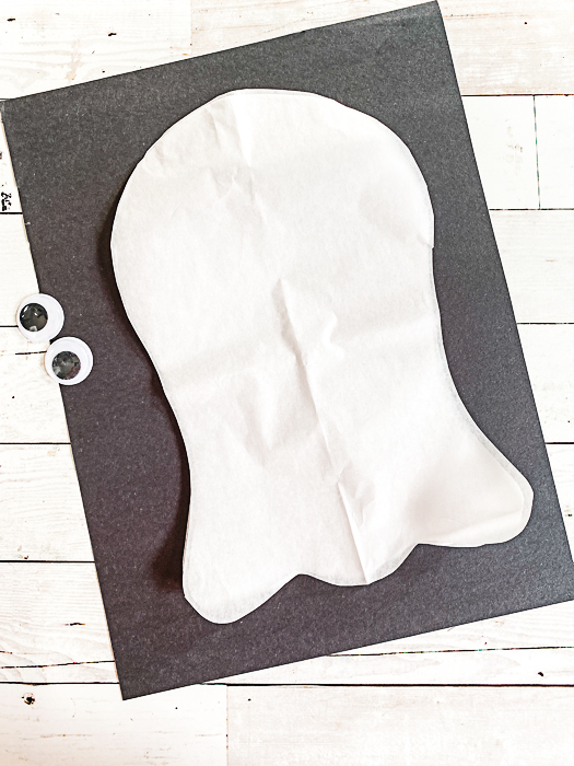 tissue paper ghost halloween arts and crafts for toddlers