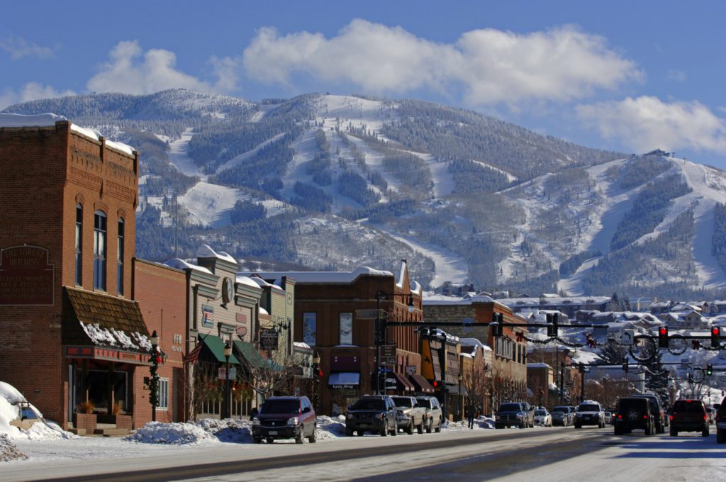a photo of steamboat springs one of the best ski towns in colorado
