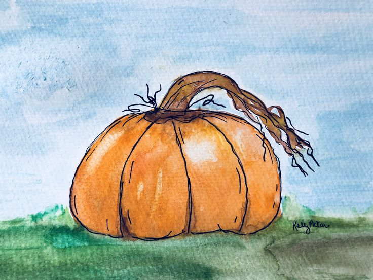 Watercolor Pumpkins