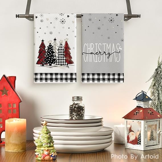 Cotton Holiday Dish Towels