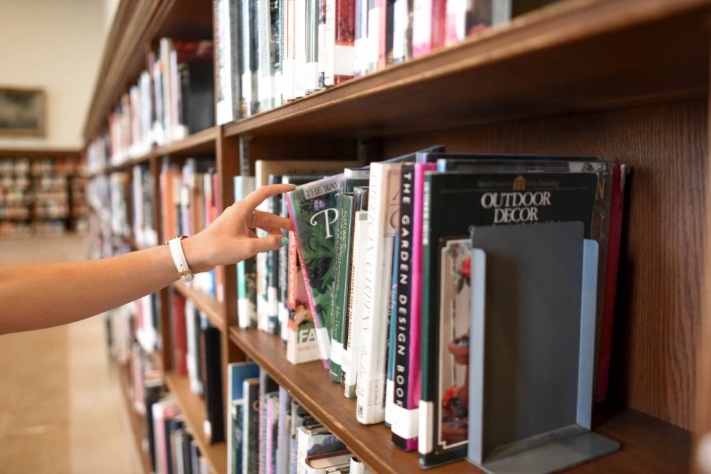 books on a bookshelf