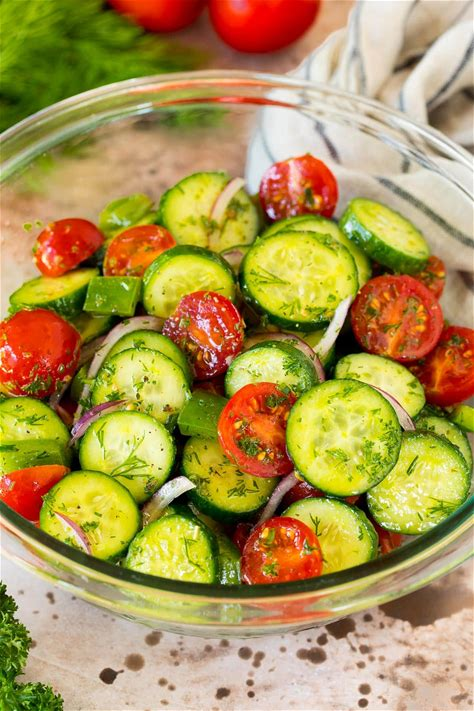 Tomato and Cucumber Salad | Healthy Sides To Eat With Chicken Tenders
