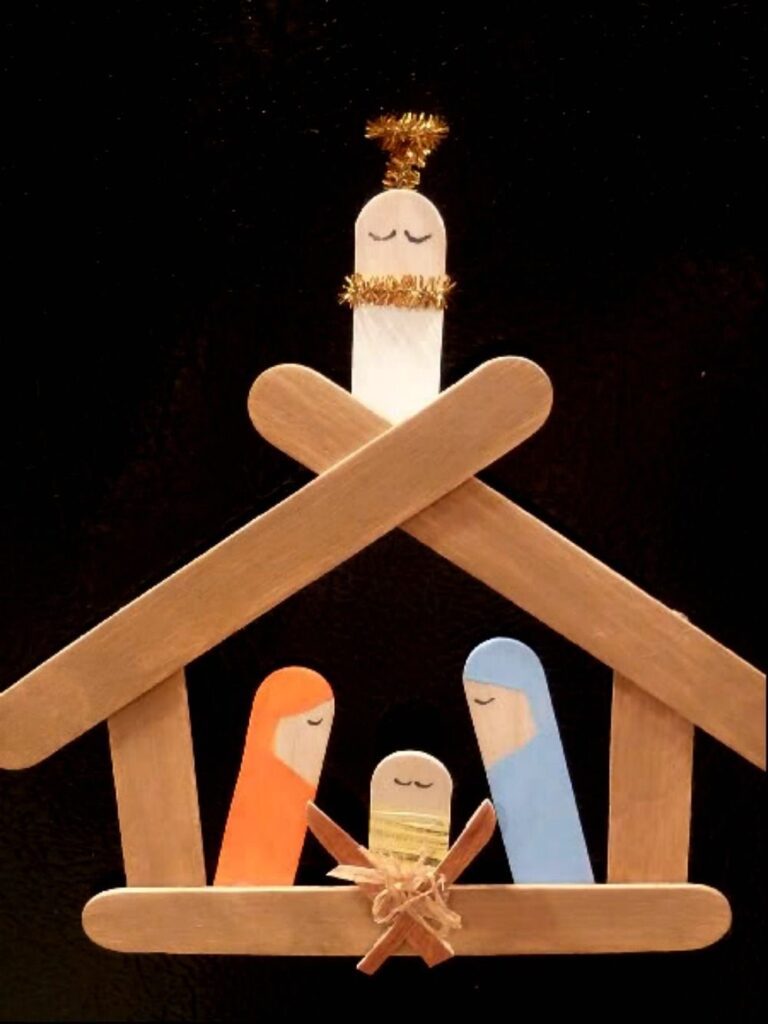 popsicle stick nativity scene