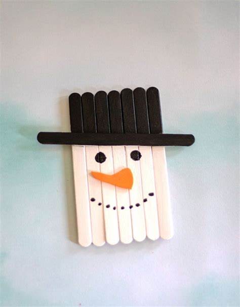 christmas crafts with popsicle sticks popsicle stick snowman