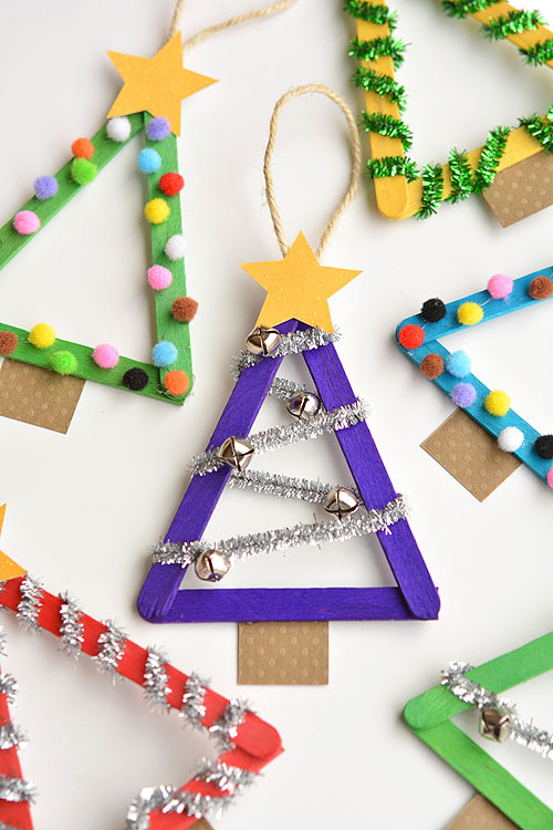 Popsicle Stick Christmas Tree Craft - In The Playroom