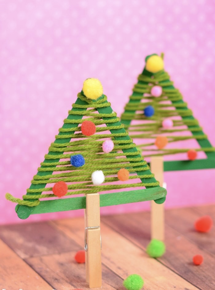 Christmas Tree Craft Ideas with Craft Sticks