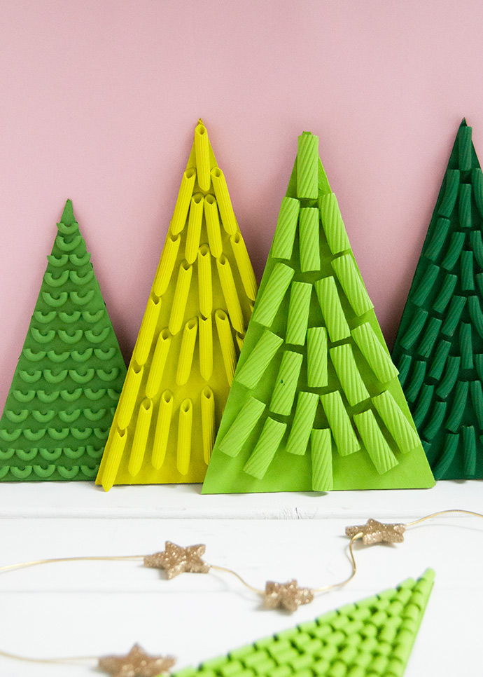 pasta christmas tree craft