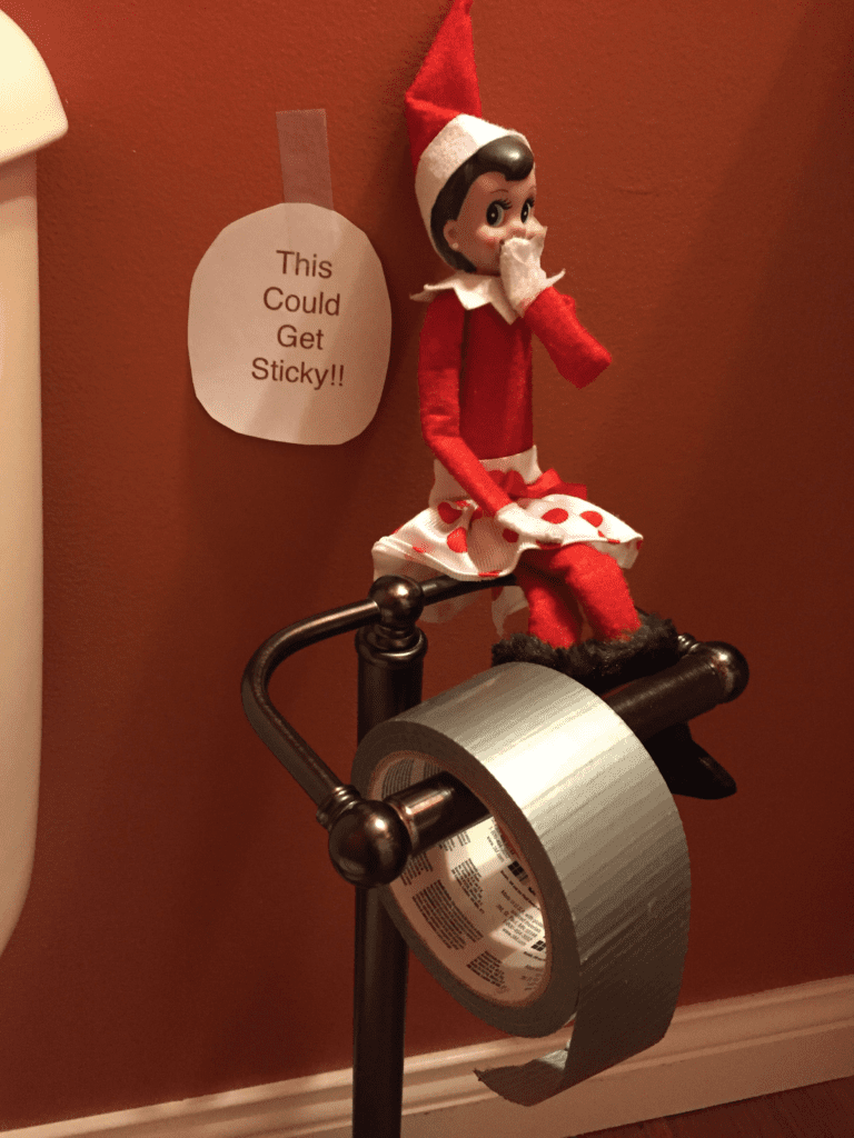 Elf Toilet Paper Shenanigans