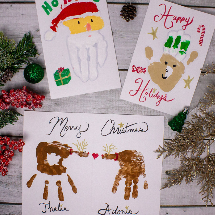 Adorable Handprint Christmas Card