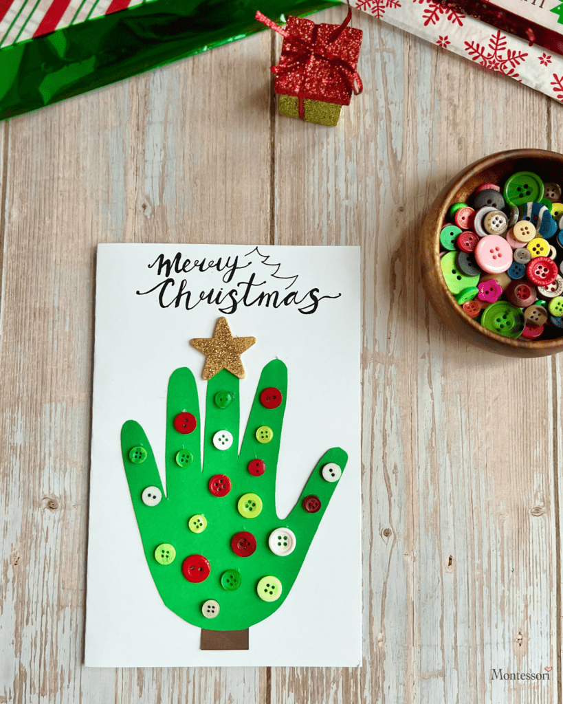 handprint Christmas tree craft