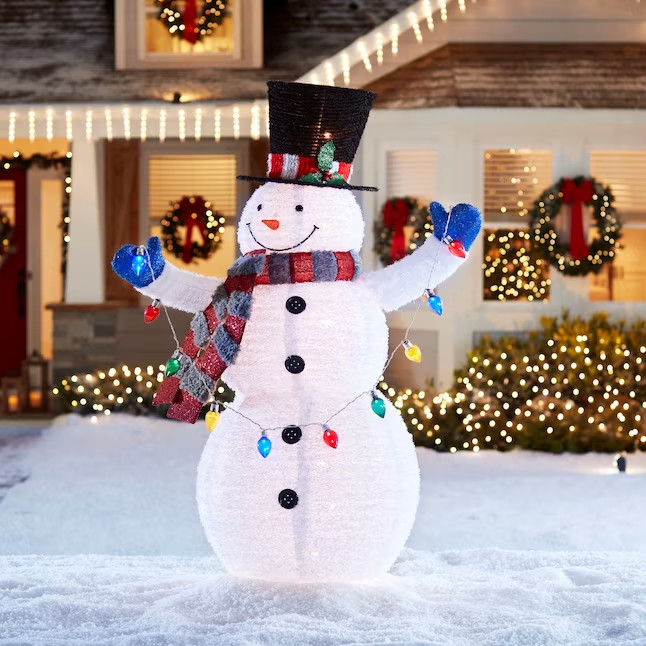 outdoor christmas decorations at lowes led outdoor snowman