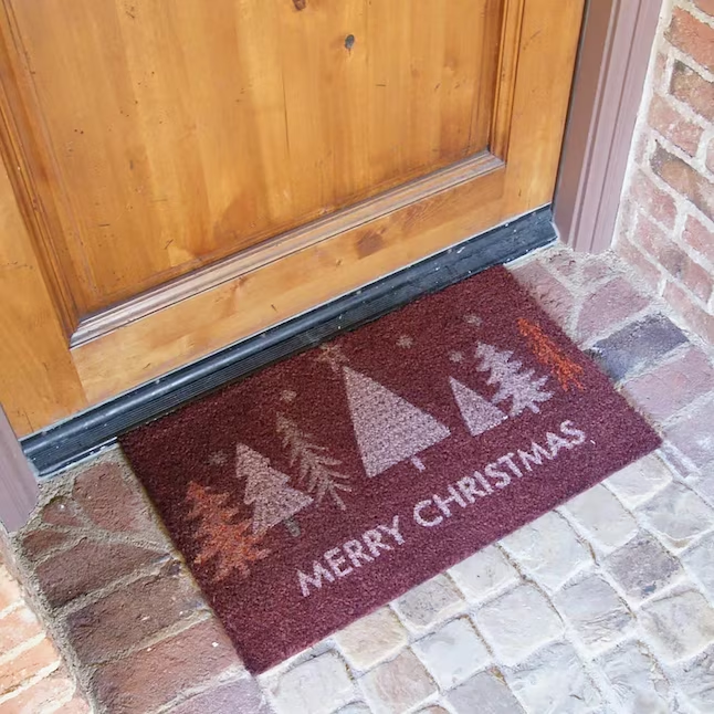 merry christmas door mat christmas decoration at lowes