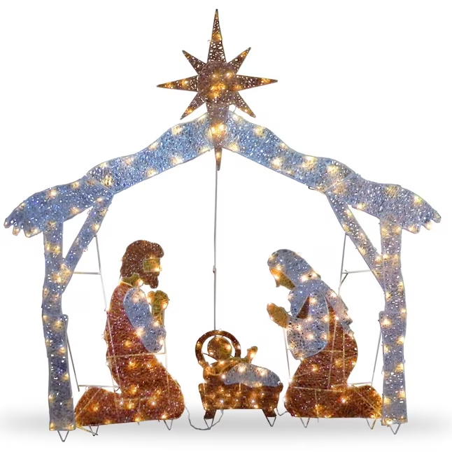 national tree company nativity scene outdoor christmas decoration at lowes