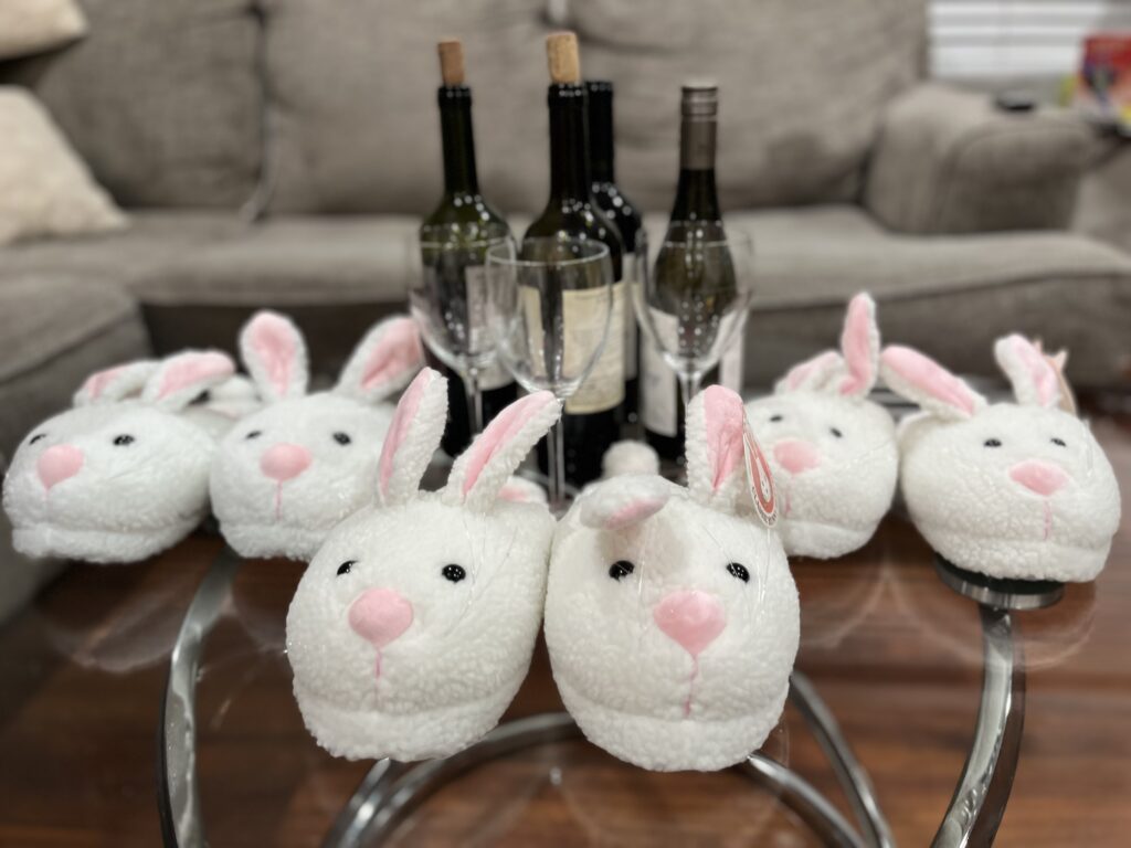 galentine's day, pajama party, matching slippers, bunnyslippers.com