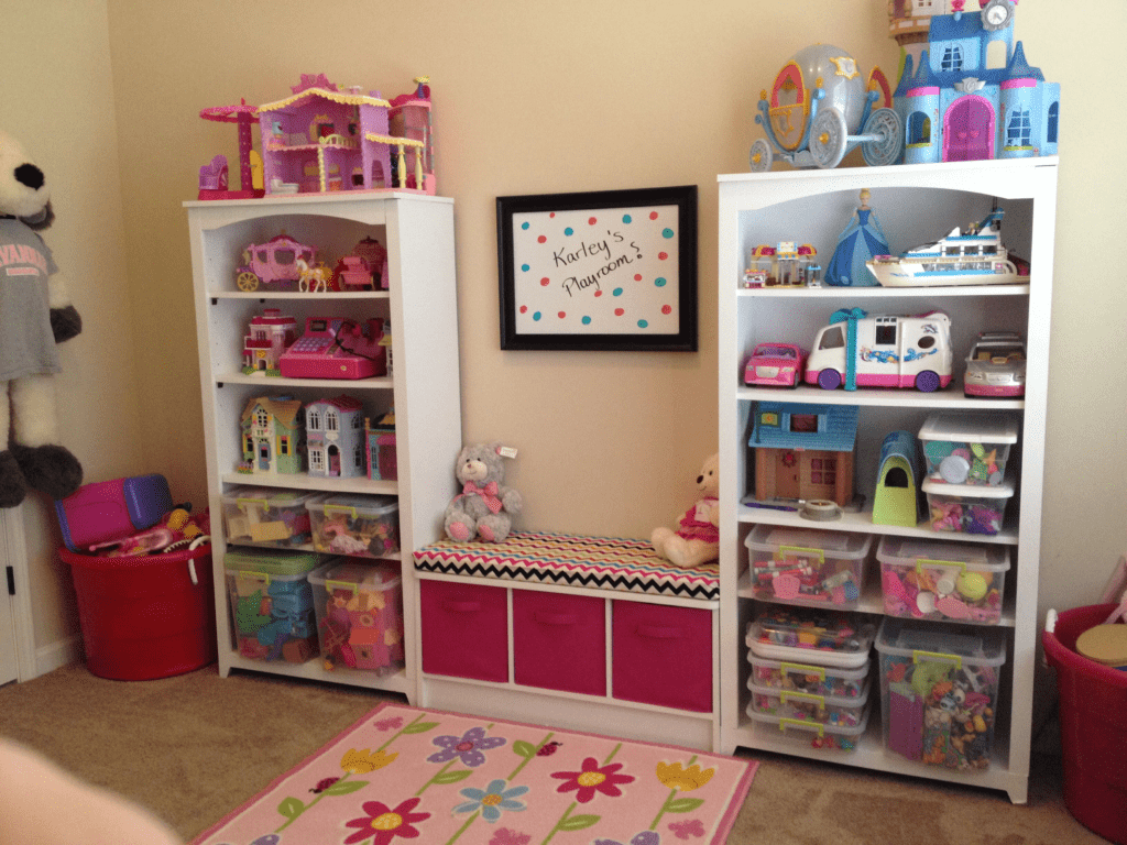 themed DIY storage for kids playroom ideas on a budget