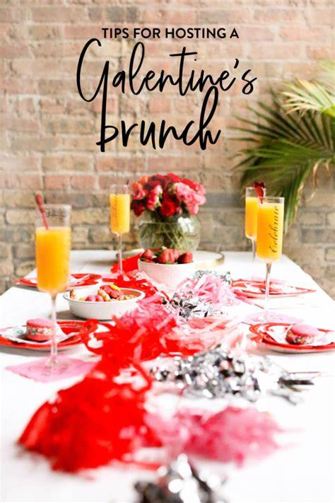 tips for hosting a galentines day brunch, galentines day pinterest, galentines day brunch menu