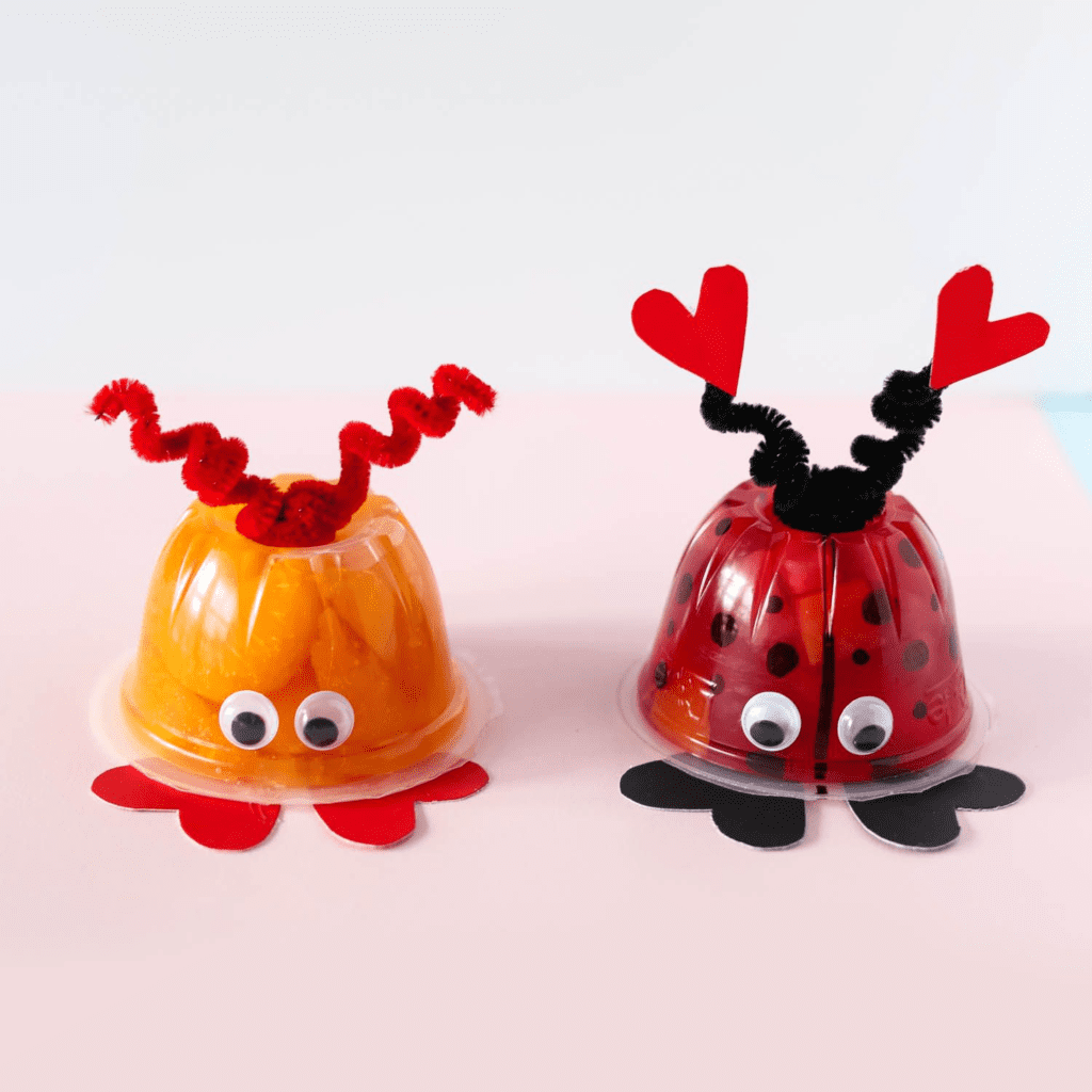 fruit cup love bugs, valentines day 