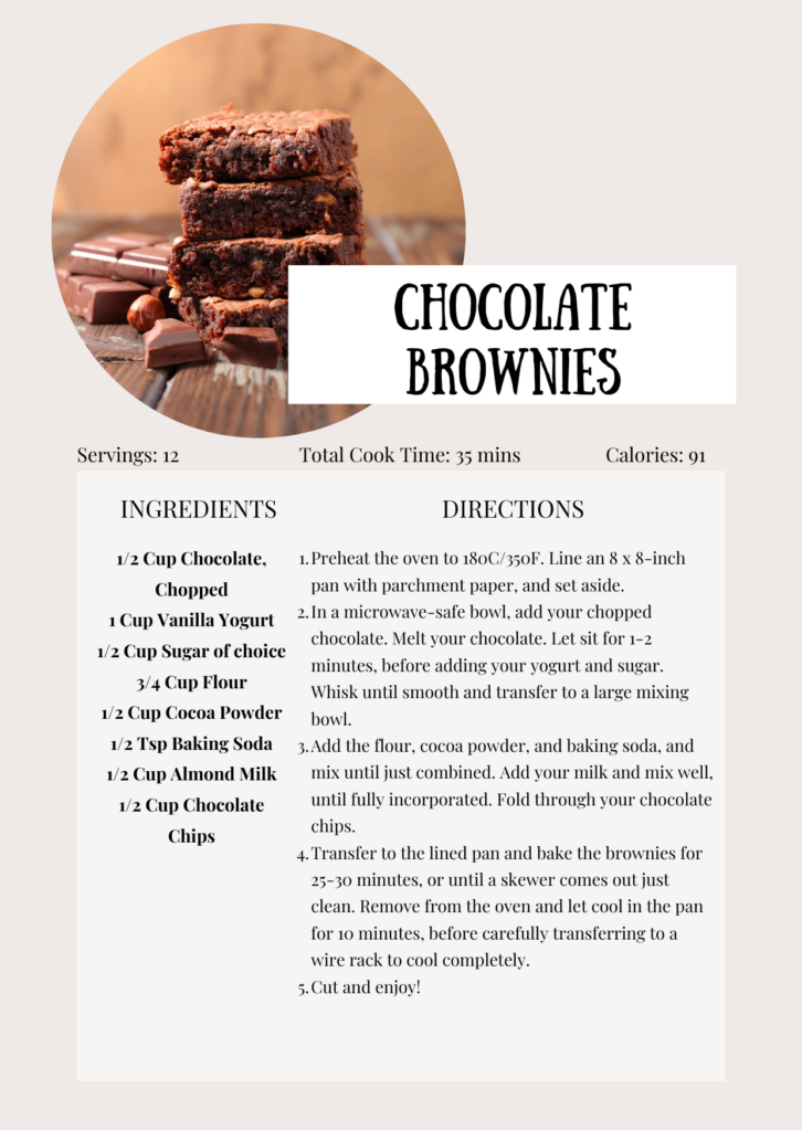 Low Calorie Desserts - Chocolate Brownies Recipe