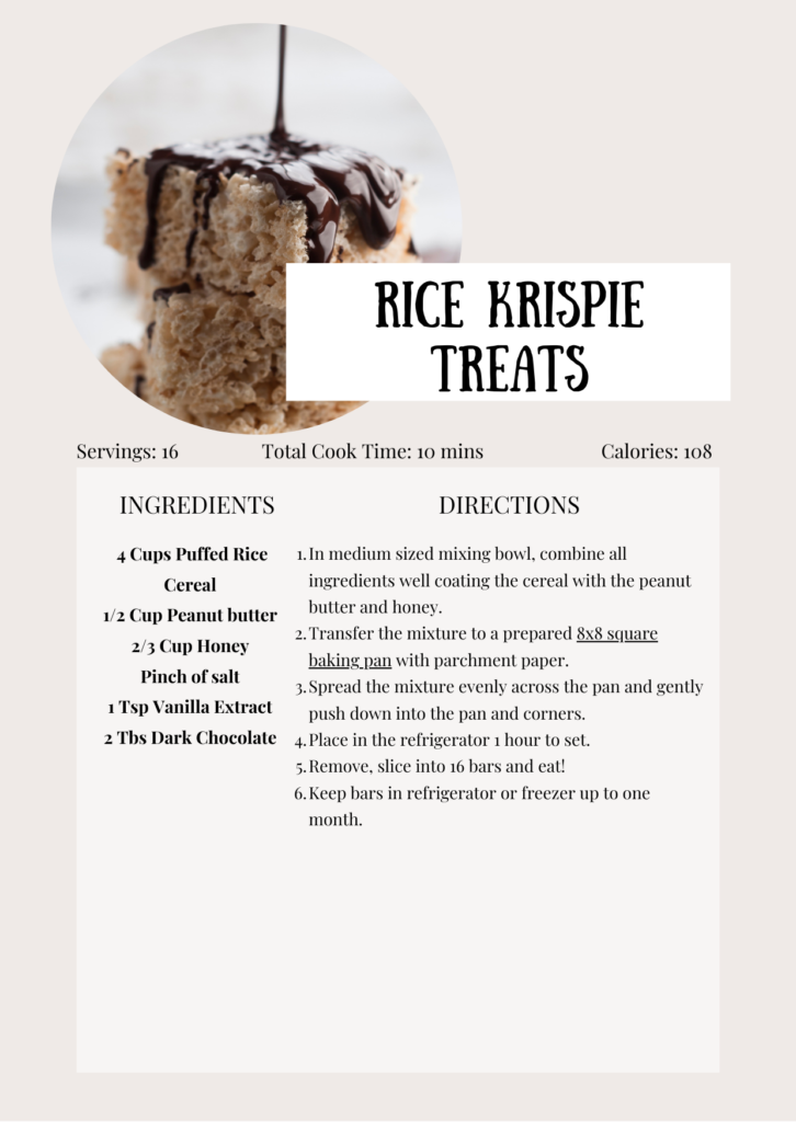 Low Calorie Rice Krispie Treats Recipe