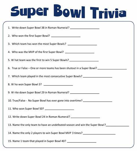 super bowl party games free printable, super bowl trivia free printable