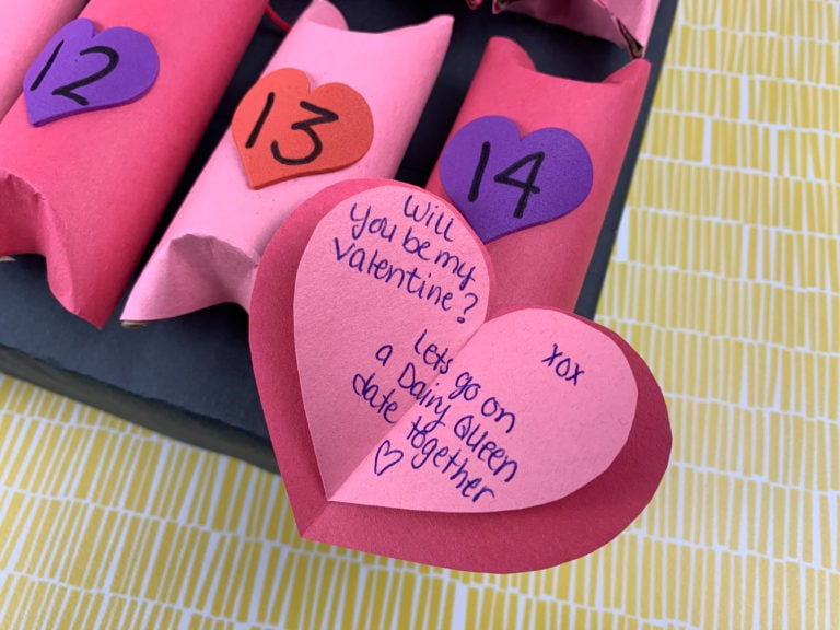 Easy Valentines Day Advent Calendar for Preschoolers
