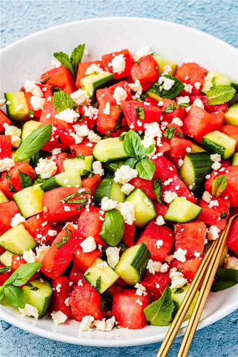 cucumber and watermelon salad