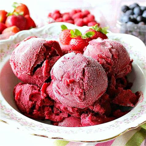 low carb berry sorbet