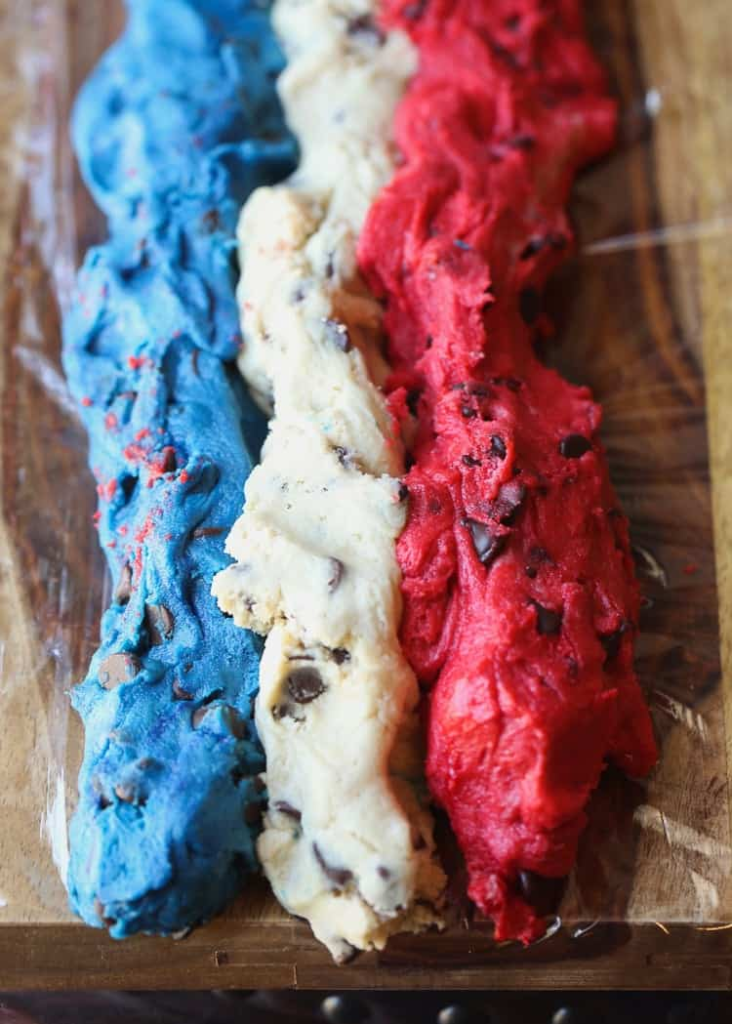 red white and blue cookies recipe