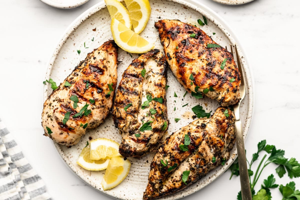 low sodium lemon herb grilled chicken recipe with thyme