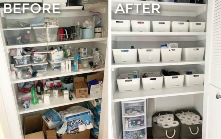 before and after decluttering