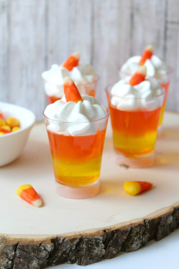 gluten free candy corn jello cups