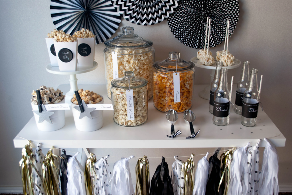 popcorn party bar for new years eve