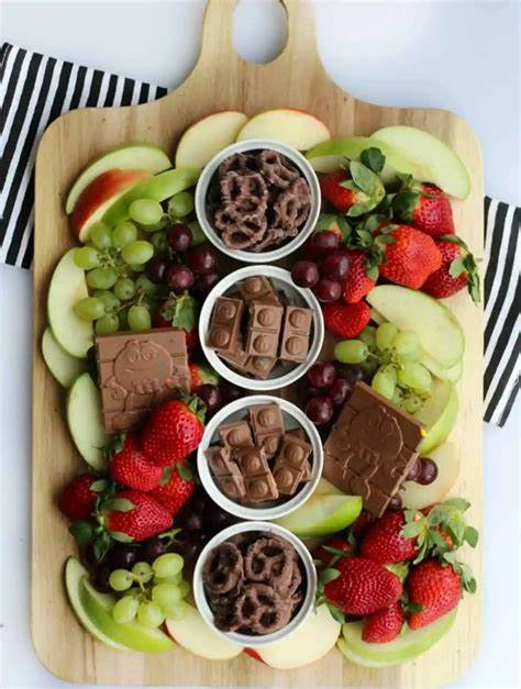 chocolate and fruit platter new years eve gluten free snack